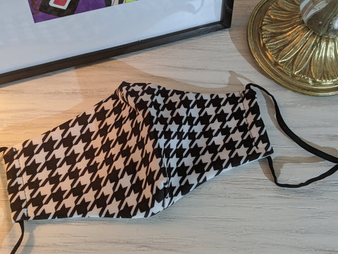Houndstooth print Face Masks