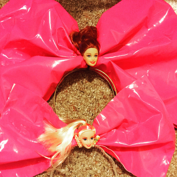 Pink Latex Barbie Hair Bow