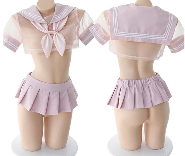 pastel pink Anime School Girl Lingerie Electric Dollhouse pastel pink Anime School Girl Lingerie Electric Dollhouse
