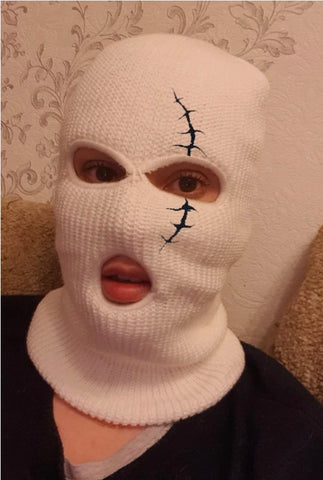 stitched eyebrow ski mask