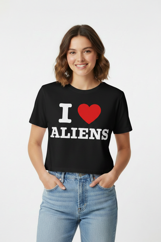 I ❤️ ALIENS Crop Top + I ❤️ Lexa Crop Tops