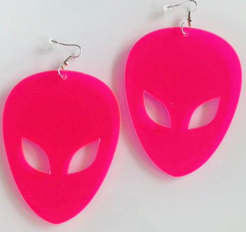 Neon Space earrings