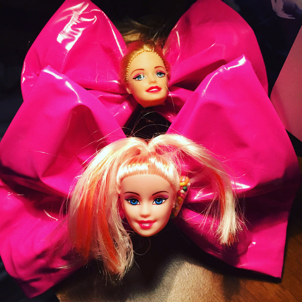 Pink Latex Barbie Hair Bow