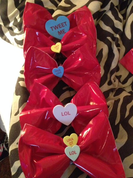 RED Latex | Candy Hearts BOW