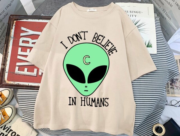 "I DON'T BELIEVE IN HUMANS"  Art Tee