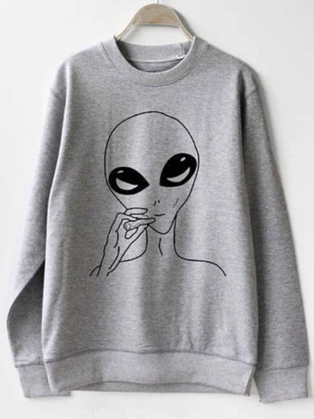 Planet Puff Smoking Alien Sweatshirt
