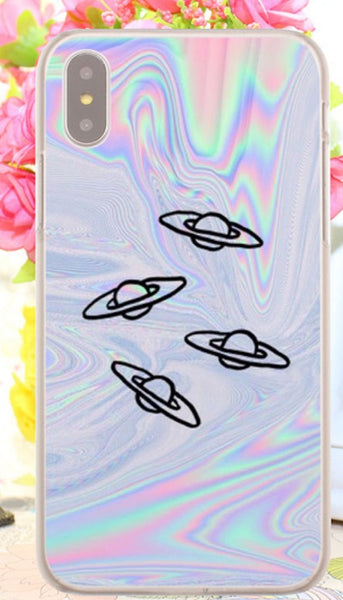 metallic UFO iPhone case