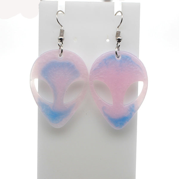 Acrylic Pastel Alien Earrings