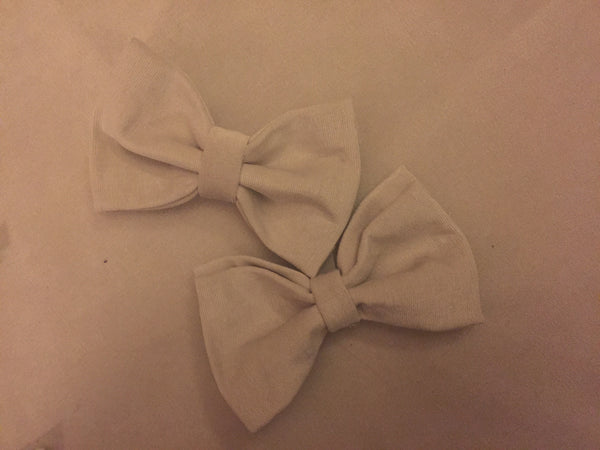 soft fancy beige bow ties